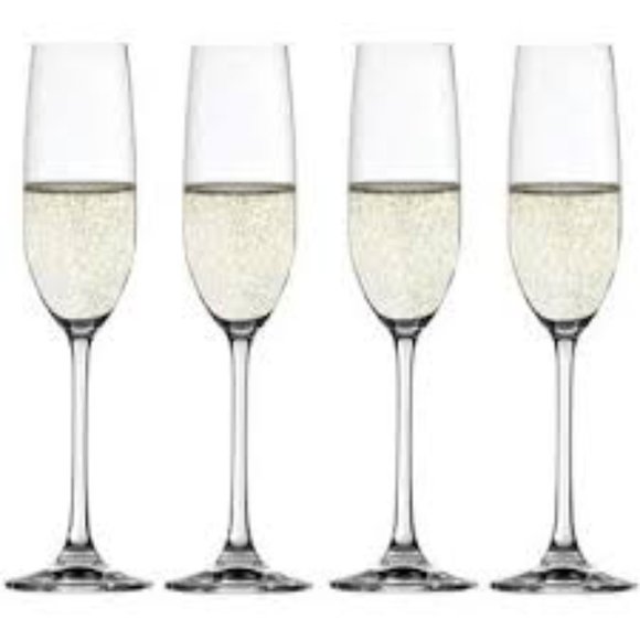 SPIEGELAU Salute Crystal Champagne Wine Glasses Set of 4 - Picture 3 of 10